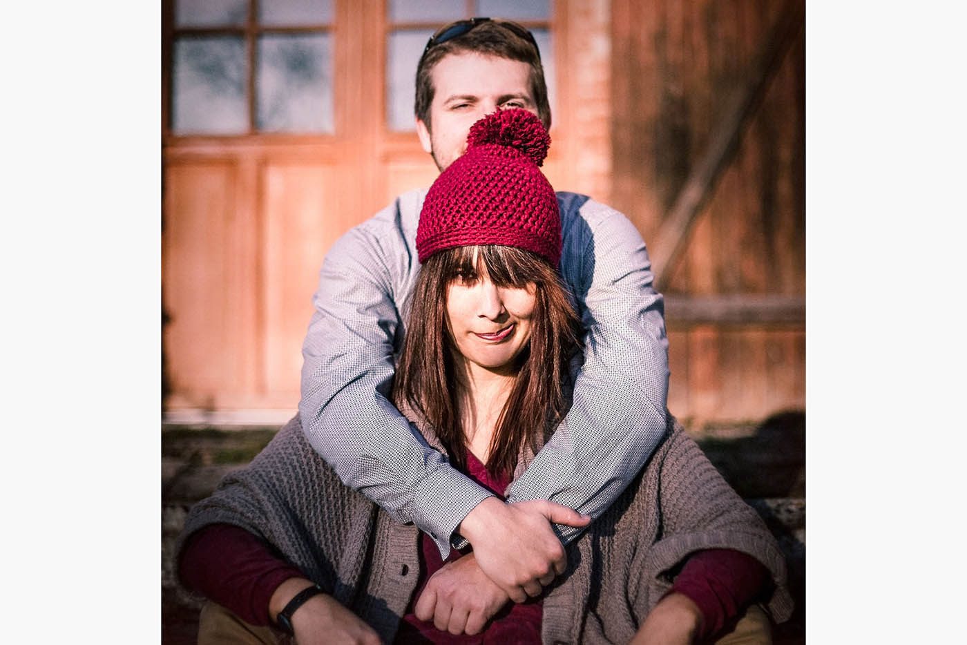 Une image très mode pour ce couple lors d'une séance d'engagement à Nègrepelisse