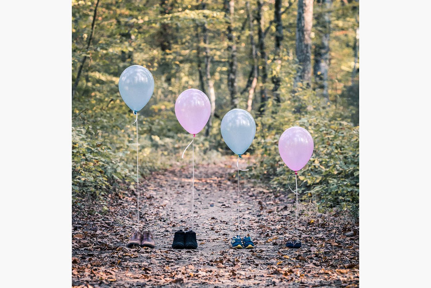 Une mise en scène pour annoncer la venue d'un nouveau membre dans la famille : un ballon rose, ce sera donc une fille